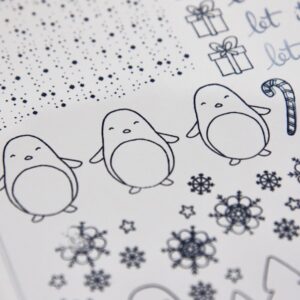 StickerKitten Penguins and Presents cute Christmas stamps
