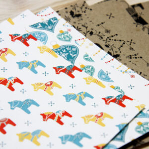 Dala Horse Designer Paper Pack Paper Spread