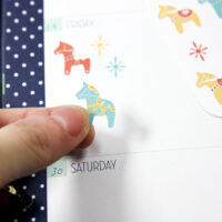 Dala Horse Stickers | Dala Horses in a planner