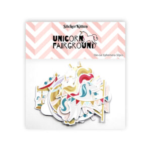 Unicorn Fairground die-cut ephemera