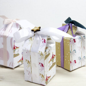 Unicorn Fairground designer paper pack gift boxes