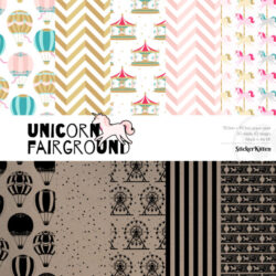 Unicorn Fairground Designer Paper Pack