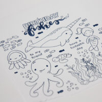 Mermaid Treasures Photopolymer Stamps (Birthday Fishes) - Image 3