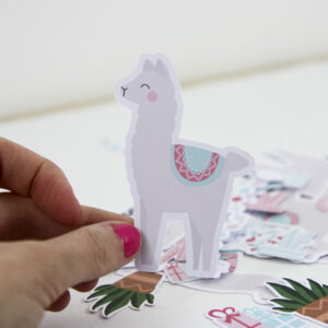 StickerKitten Alpaca Wishes Die-Cut Ephemera - cute alpaca