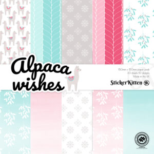 StickerKitten Alpaca Wishes Designer Paper Pack - Christmas Papers
