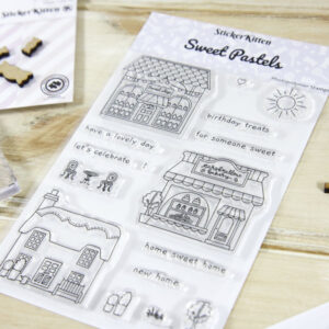 StickerKitten Sweet Pastels craft range - Sweet Shop stamps
