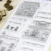 StickerKitten Sweet Pastels craft range - Sweet Shop stamps - marshmallow bakery