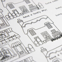 StickerKitten Sweet Pastels craft range - Sweet Shop stamp set with cute cottage new home stamp