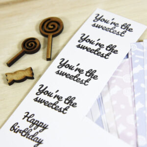 StickerKitten Sweet Pastels craft range - sweet stamps and wooden lollipops