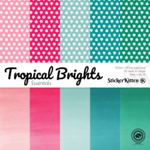 StickerKitten Tropical Brights 6x6 paper pack