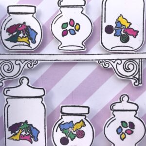 Cute 3D sweet shop card - StickerKitten Sweet Pastels craft range