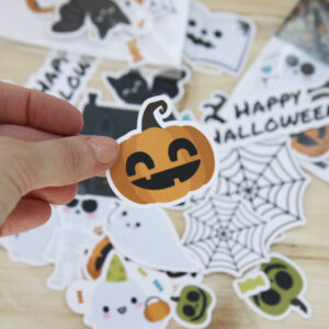 StickerKitten Halloween Ephemera - pumpkin closeup