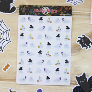 StickerKitten Halloween stickers - cute ghosts - flatlay