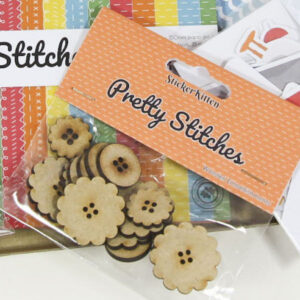 Pretty Stitches Wooden Buttons