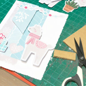 Tips for eco friendly crafting - alpaca wishes christmas card