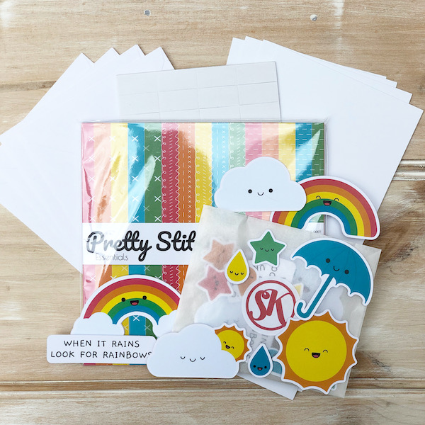 Rainbow card kit by StickerKitten
