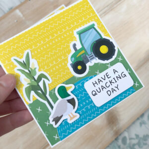 Have a Quacking Day tractor and duck card