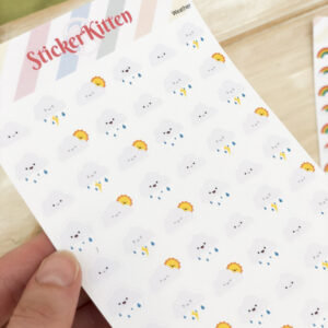 Happy cloud weather stickers