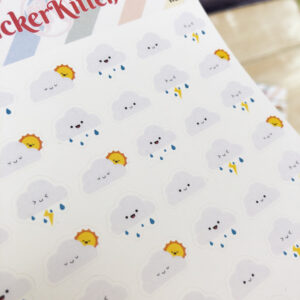 Happy cloud weather stickers