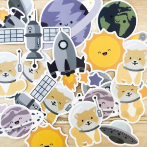 StickerKitten Space Dogs ephemera