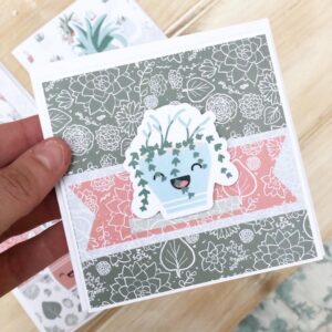 Succulents card kit - cute