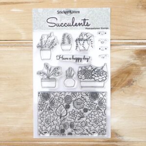 StickerKitten Succulents Photopolymer Stamps