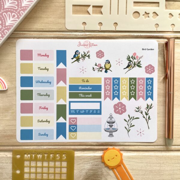 Bird Garden planner kit - deco