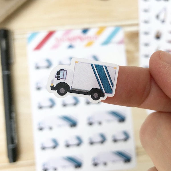closeup van sticker