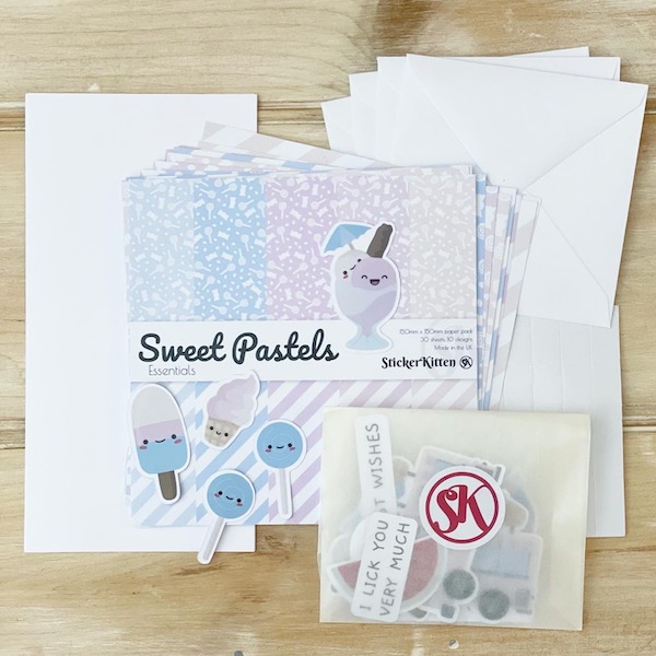 Sweet Pastels Ice Cream Card Kit by StickerKitten