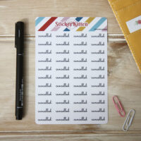 StickerKitten Cancelled Scripty Text Planner Stickers