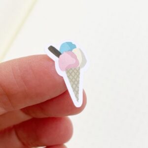 Seaside ice cream stickers