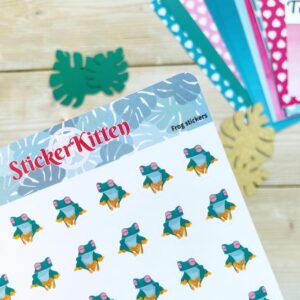 Frog stickers - jungle planner stickers by StickerKitten