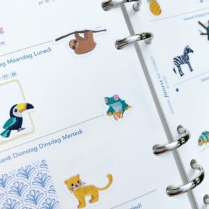 Cute frog sticker planner page