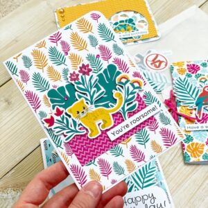 Cute cheetah card - StickerKitten Jungle craft supplies