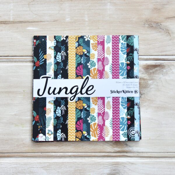 Jungle craft paper pack by StickerKitten - flatlay