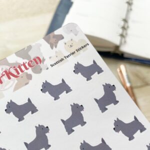 Cute scottie dog stickers by StickerKitten UK