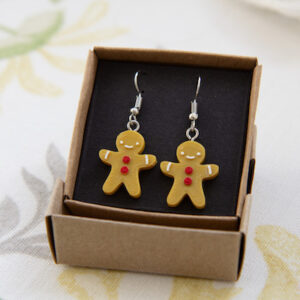 Gingerbread man earrings