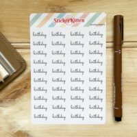 Birthday Script Stickers