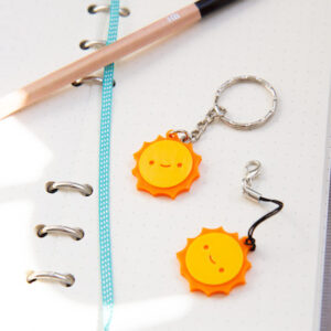 cute sun planner charm or keyring
