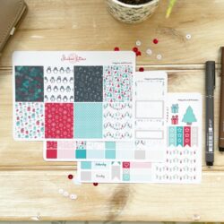 Penguins and Presents Mini Weekly Planner Sticker Kit