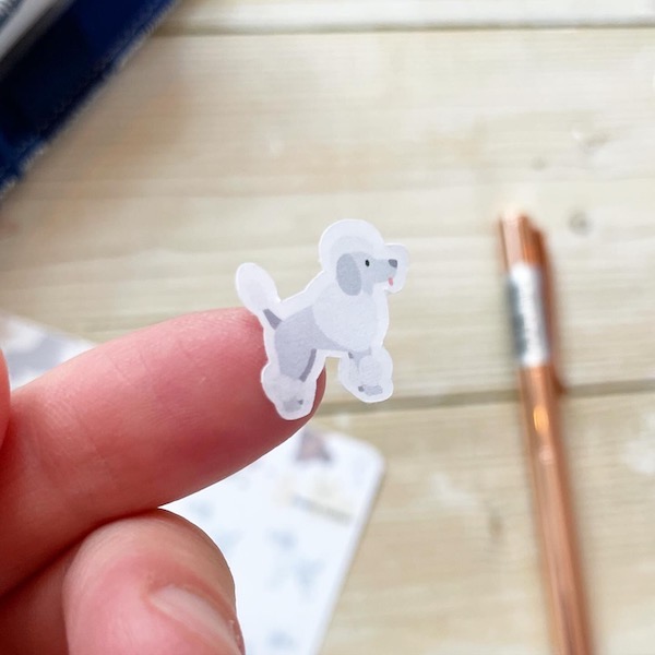 cute poodle sticker design by StickerKitten