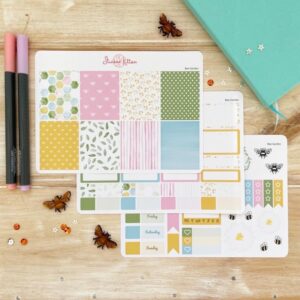 Bee Garden Mini Weekly Planner Sticker Kit