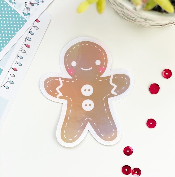 cute gingerbread man sticker