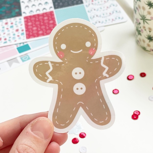cute gingerbread man sticker