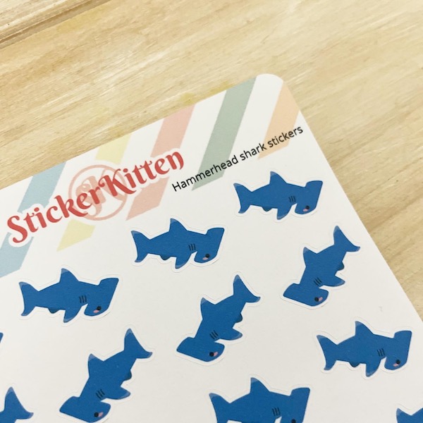 cute hammerhead shark stickers