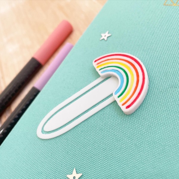 Rainbow planner clip by StickerKitten