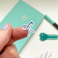 Cute bow sticker