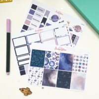 Space and planets - mini weekly planner sticker kit by StickerKitten