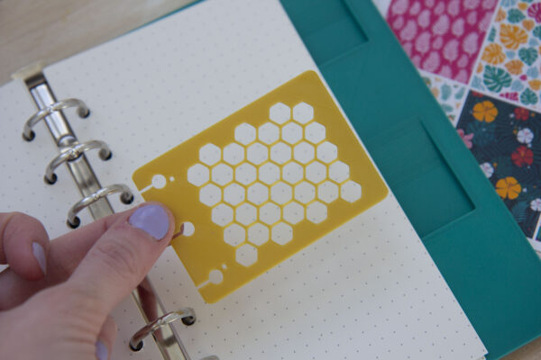 Hexagon bullet dot journal stencil by StickerKitten
