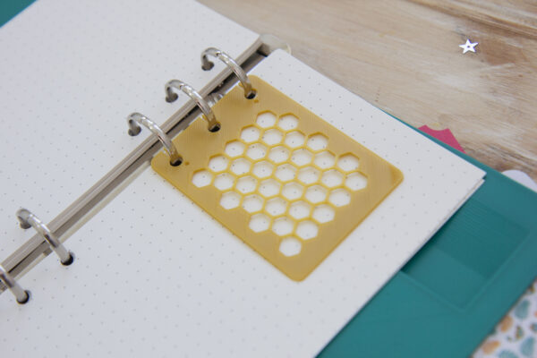 Hexagon bullet dot journal stencil by StickerKitten